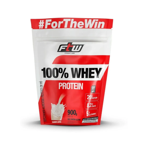 100% Whey Protein Refil (900g) Sabor Leite - FTW