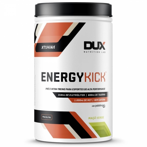 Energy Kick Sem Cafeína Sabor Maçã Verde (1Kg) - Dux Nutrition