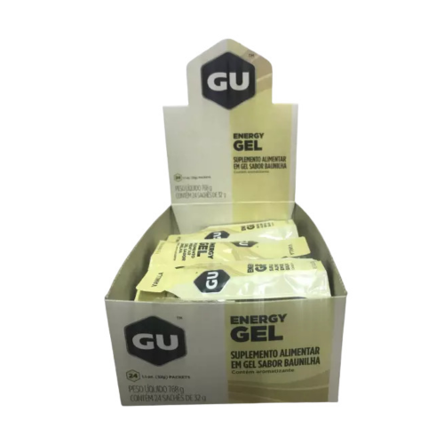 Energy Gel Com Cafeína Sabor Baunilha (caixa c/ 24 unidades de 32g) - GU