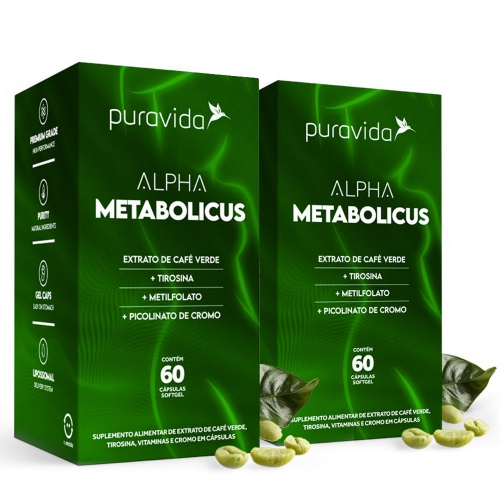 Kit 2un Alpha Metabolicus (60 Cpsulas) - Pura Vida