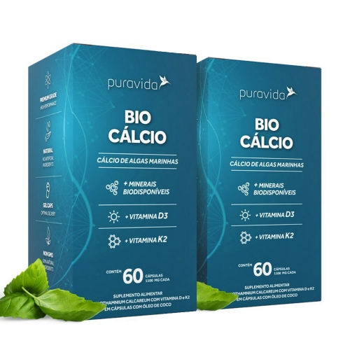 Kit 2 un Bio Cálcio (60 Cápsulas) - Pura Vida