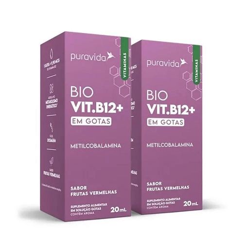 Kit 2un B12 Drops Metilcobalamina (20ml) - Pura Vida