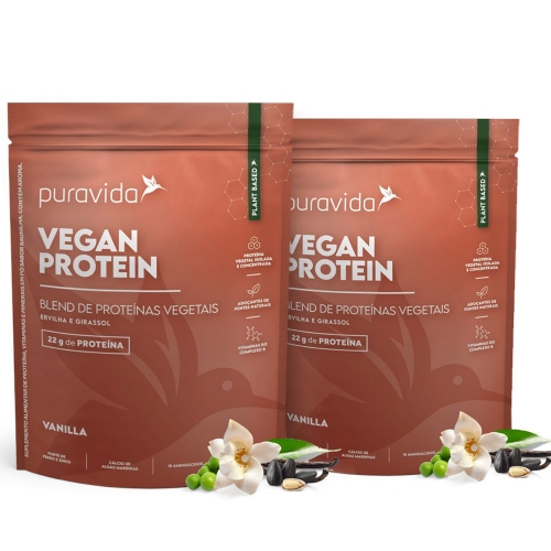 Kit 2 un Vegan Protein Natural Vanilla (450g) - Pura Vida