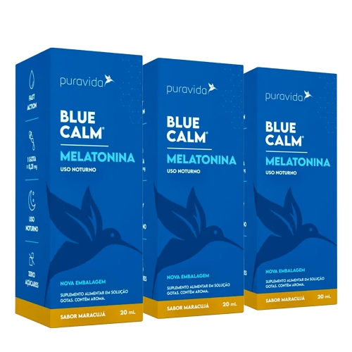 Kit 3un Blue Calm Melatonina (20ml) - Pura Vida