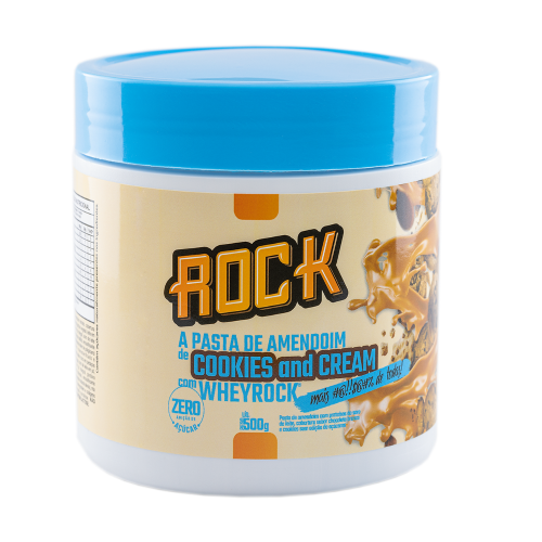 Pasta de Amendoim Sabor Cookies & Cream (500g) - Rock