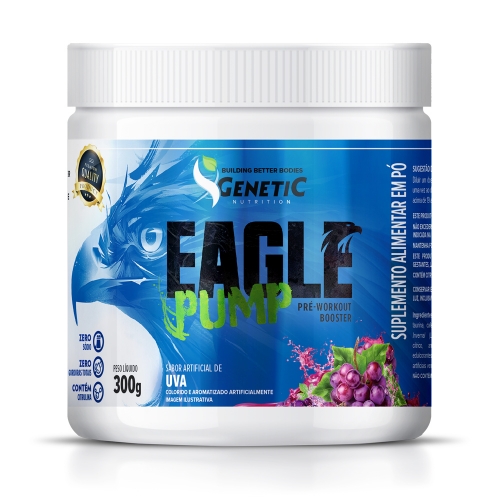 Eagle Pump Pré-Workout Booster Sabor Uva (300g) - Genetic Nutrition