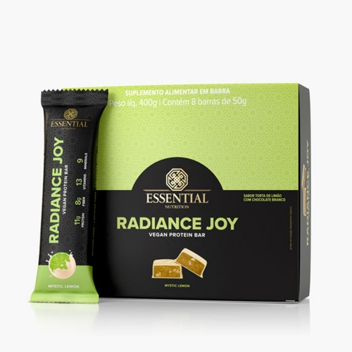 Radiance Joy Vegan Protein Bar Sabor Mystic Lemon (Cx com 8un de 50g