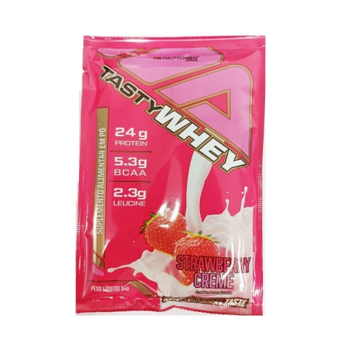 Tasty Whey Sabor Strawberry Creme (Sachê 34g) - Adaptogen Science