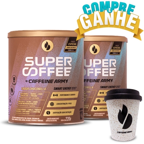 Compre 2un SuperCoffee Sabor Choconilla (220g) - Caffeine Army e Ganhe Copo
