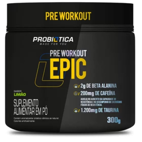 Epic Pre-Workout Sabor Limão (300g) - Probiótica