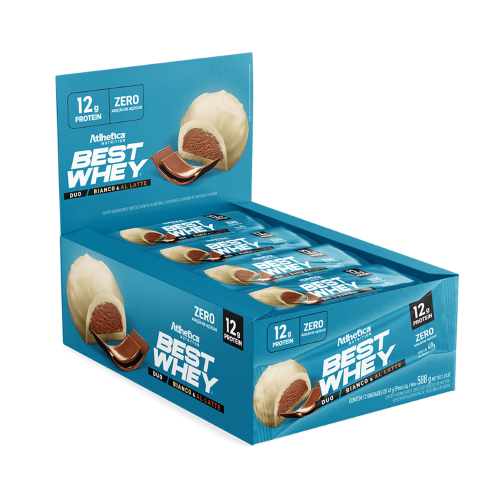 Best Whey Bar Sabor Duo Bianco & Al Latte (Cx c/ 12 unidades de 49g ca