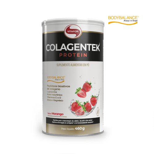 Colagentek Protein Sabor Morango (460G) - Vitafor