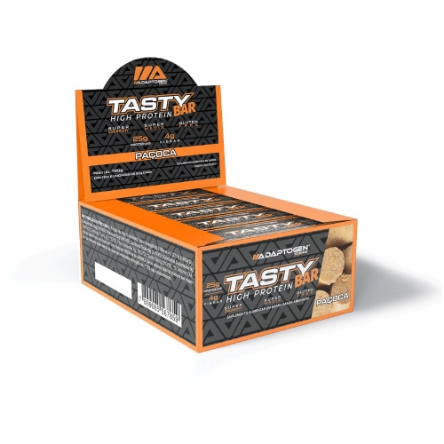 Tasty Bar Sabor Paçoca (Caixa com 8 Unidades de 90g) - Adaptogen Science