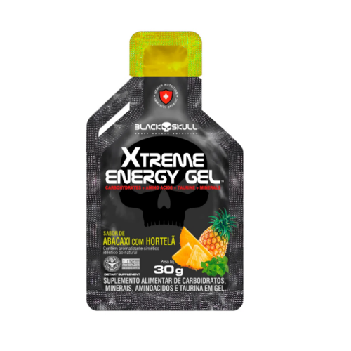 Extreme Energy Gel Sabor Abacaxi com Hortelã (30g) - Black Skull