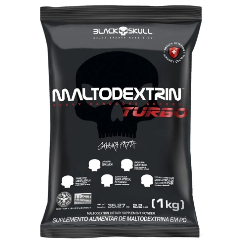 Maltodextrina Turbo Refil Sabor Limão (1Kg) - Black Skull