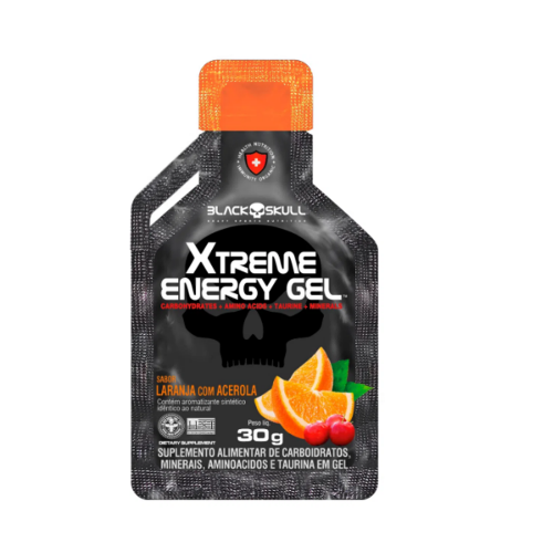 Extreme Energy Gel Sabor Laranja com Acerola (30g) - Black Skull