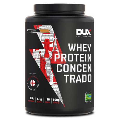 Whey Protein Concentrado Sabor Doce de Leite (900g) - Dux Nutrition