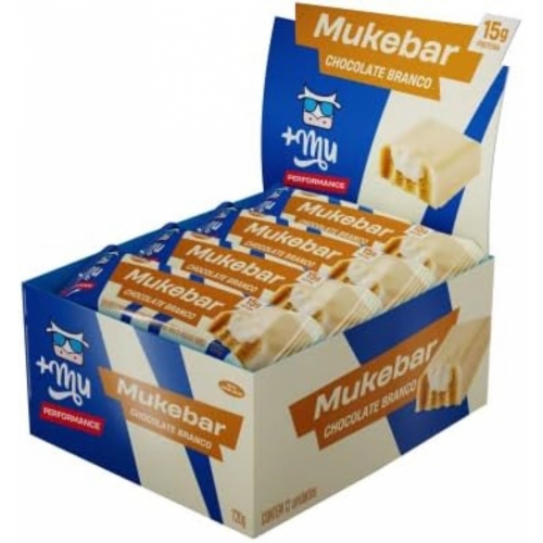 Mukebar Sabor Chocolate Branco (Cx 12 unidades de 60g) - +Mu