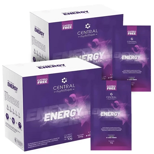 Kit 2unid Energy ATP Sabor Limão e Café verde (30 Sachês de 10g) - Central Nutrition