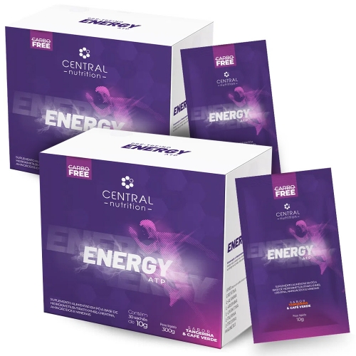 Kit 2unid Energy ATP Sabor Tangerina e Café verde (30 Sachês de 10g) - Central Nutrition