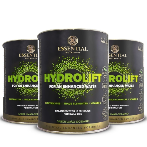 Kit 3unid Hydro Lift Sabor Limão Siciliano (30 Sachês) - Essential Nutrition