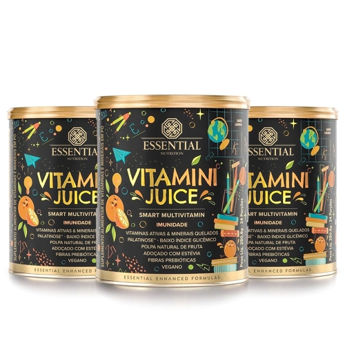 Kit 3unid Vitamini Juice Sabor Laranja (280g) - Essential Nutrition