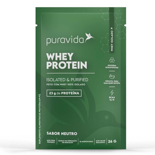 Whey Protein Isolado Sabor Neutro (26g) - Pura vida