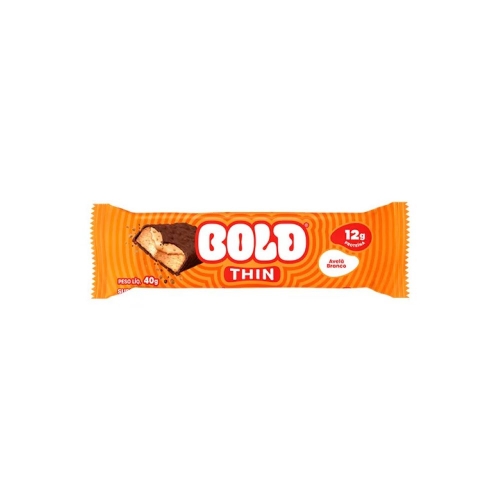 Bold Thin Sabor Avelã Branco (1unid 40g) - Bold Snacks