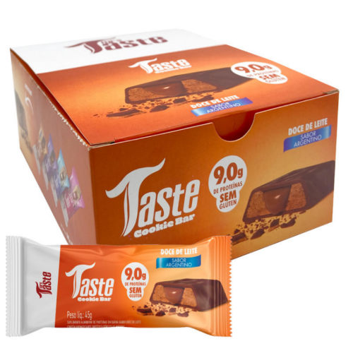 Taste Cookie Bar Sabor Doce de Leite Argentino (Cx c/ 12unid 45g) - Mrs Taste