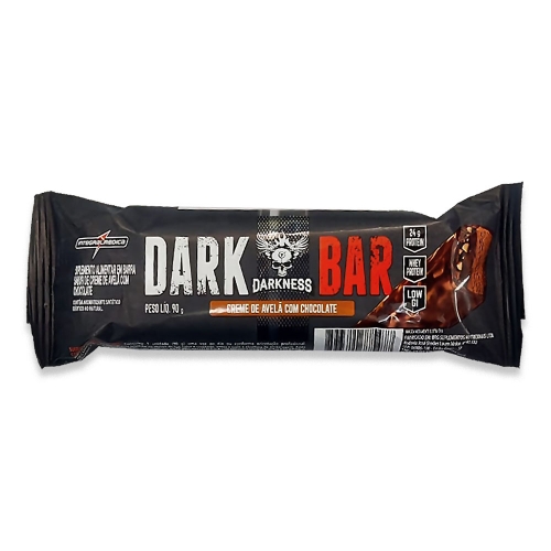 Dark Bar - Whey Bar Darkness Sabor Creme de Avelã com Chocolate(1 Unidade de 90g) - Integralmédica