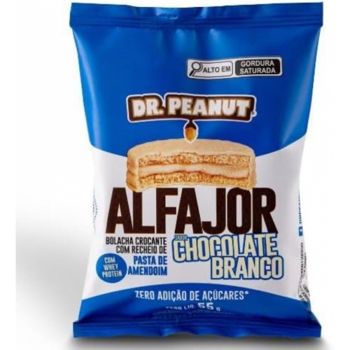 Alfajor Sabor Chocolate Branc0 (55g) - DR. Peanut