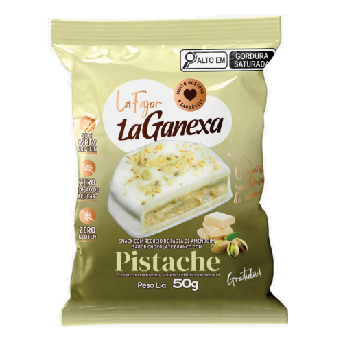 LaFajor Sabor Chocolate Branco c/ Pistache (1 unidade de 50g) - La Ganexa
