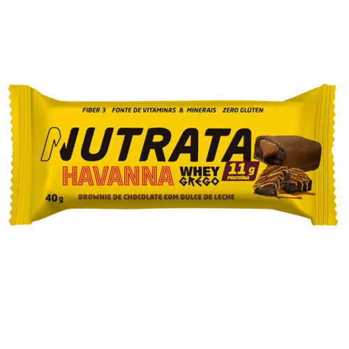 Whey Grego Bar Sabor Brownie de Chocolate Ccom Doce de Leite (1 unidad