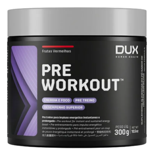 Pré Workout Sabor Frutas Vermelhas (300g) - Dux Nutrition