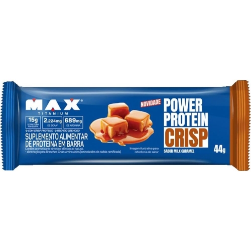 Power Protein Crisp Sabor Milk Caramel (44g) - Max Titanium