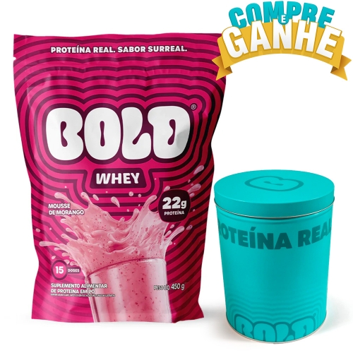 Bold Whey 3w Sabor Mousse de Morango (450g) - Bold Snacks