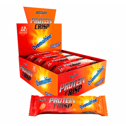 Protein Crisp Bar Sabor Ovomaltine (Caixa c/ 12 Unidades de 45g) - Integralmédica