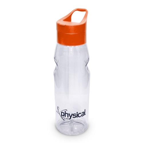 Garrafa Hydra GO (750ml) Transparente c/ Laranja - Physical Pharma