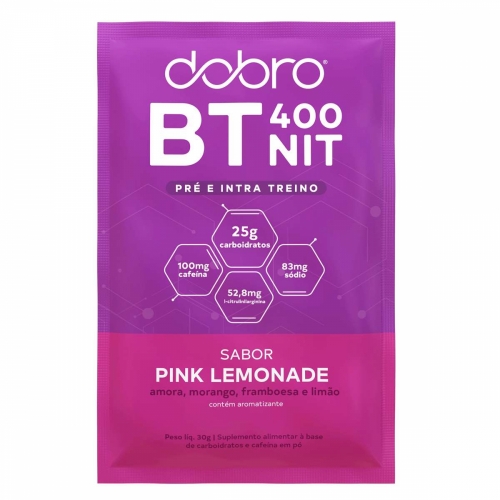 BT 400 NIT com Cafeína 100mg Sabor Pink Lemonade (30g) - Dobro
