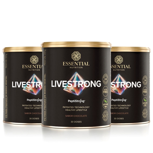 Kit 3un Livestrong Sabor Chocolate (237g) - Essential Nutrition