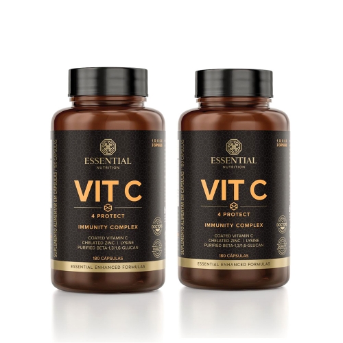 Kit 2un Vit C 4 Protect (180 caps) - Essential Nutrition