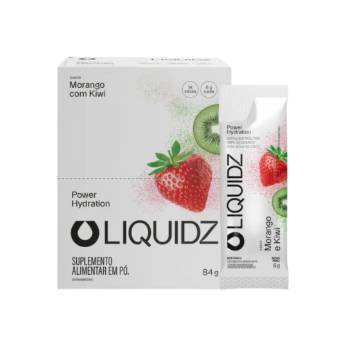 Power Hydration Sabor Morango com Kiwi (cx com 14 sachês de 6g) - Liquidz