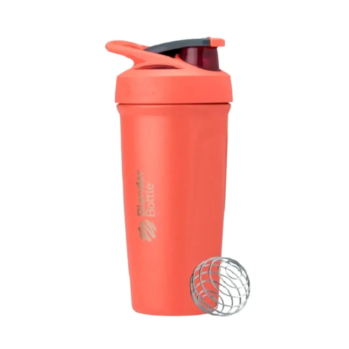 Coqueteleira Strada Stainless Térmica Cor Coral (710ml) - Blender Bottle