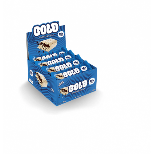 Bold Bar Sabor Cookies & Cream (Caixa 12 Unidades de 40g) - Bold Snacks