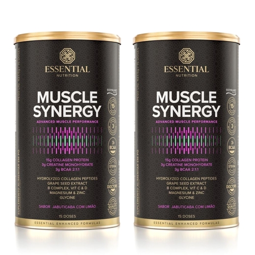 Kit 2unid Muscle Synergy Sabor Jabuticaba com Limão (427,5g) - Essential Nutrition