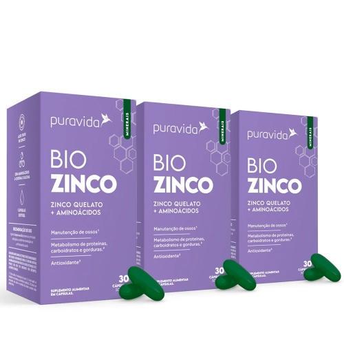 Kit 3uni Bio Zinco (30 C�psulas) - Pura Vida