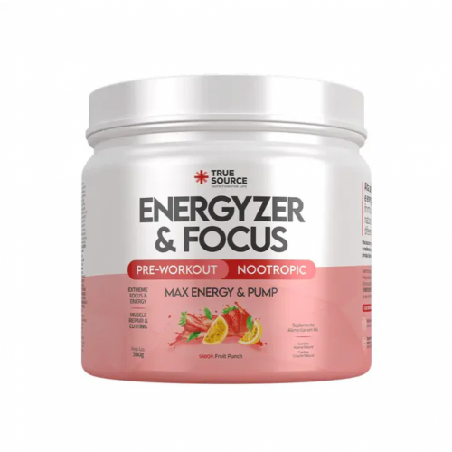 True Energyzer & Focus Com Cafe�na Sabor Fruit Punch (360g) - True Source