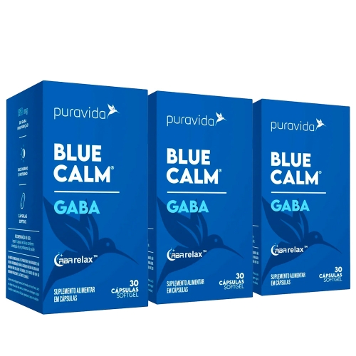 Kit 3uni Blue Calm Gaba (30caps softgel) - Pura Vida