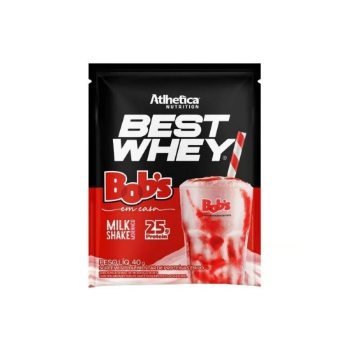 Best Whey Sabor Milkshake Morango Bob's ® (40g) - Atlhetica Nutrition