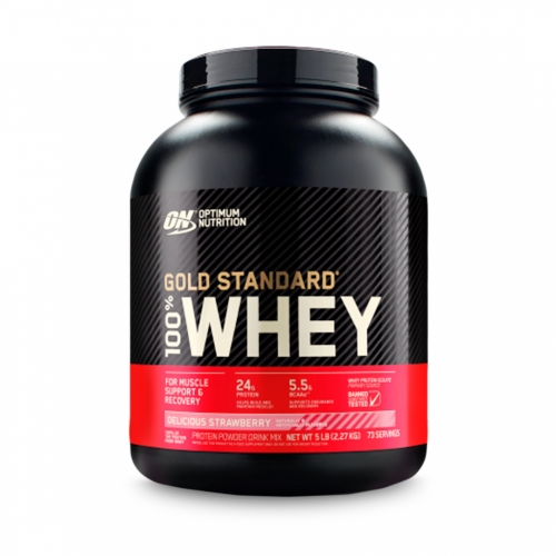 100% Whey Protein Gold Standard Sabor Morango (2.270g) - Optimum Nutrition
